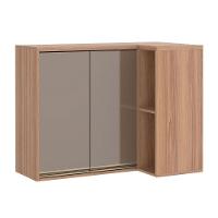 Armário Reto Luciane 2 Portas Vanilla Grafite - 1