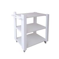 Carrinho Bar Adega Mesa Auxiliar De Apoio Churrasqueira Cozinha Sala Multiuso Branco