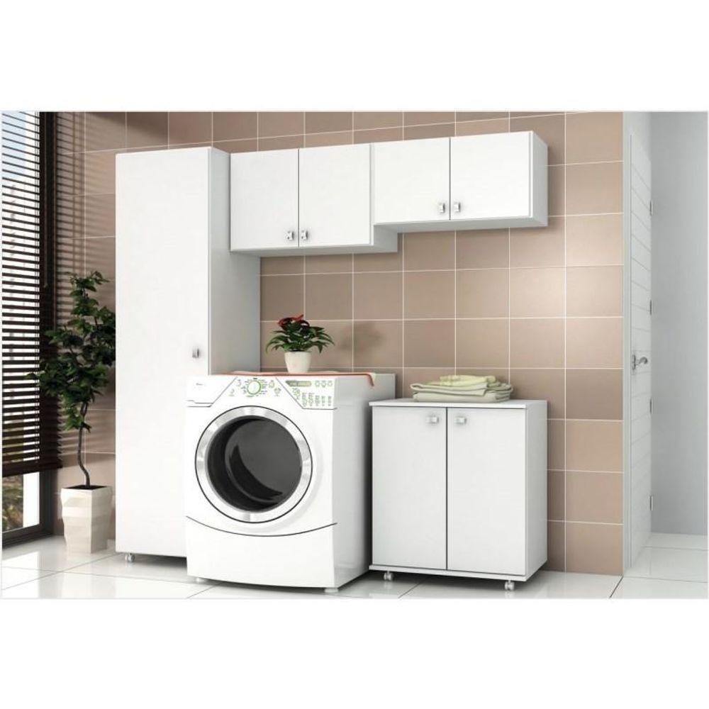 Ambiente Para Lavanderia 04 Peças Branco - Tecno Mobili - 1