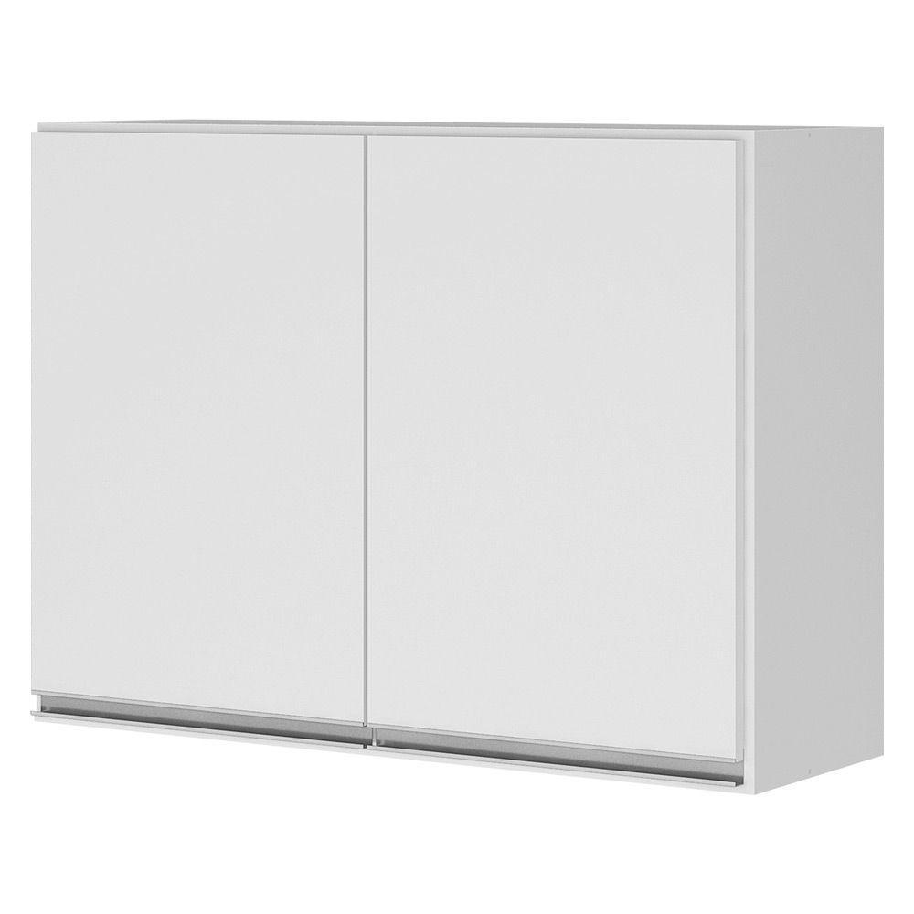Armário De Parede área De Serviço E Lavanderia 80cm Com 02 Portas 100% Mdf Branco - Abmaza - 6