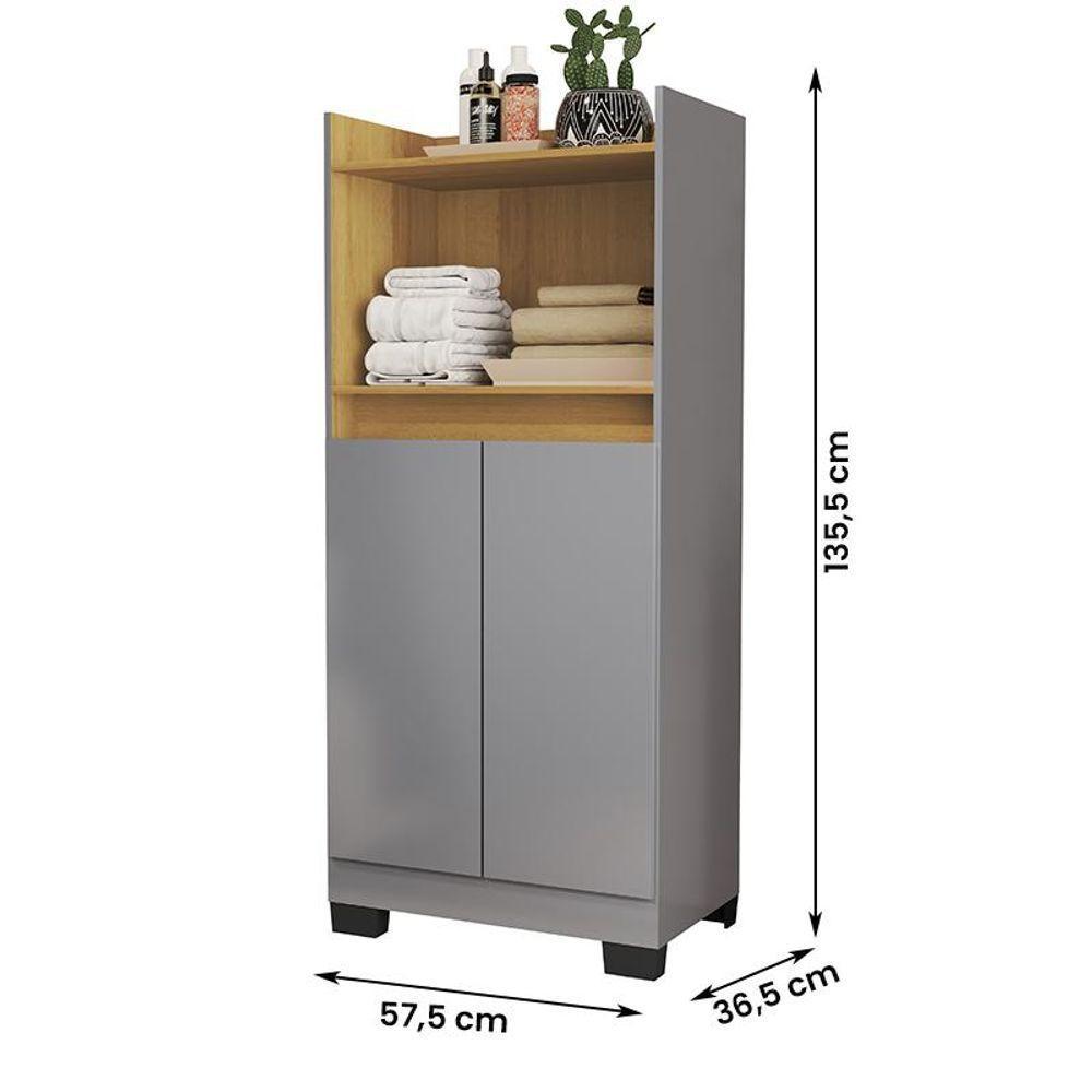 Multiuso Lavanderia Armario Duque 2 Portas Onix/mel Onix/mel - 2