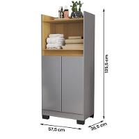 Multiuso Lavanderia Armario Duque 2 Portas Onix/mel Onix/mel - 2