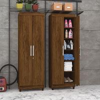 Armario 2 Portas Multiuso Landau Imbuia Rústico - 1