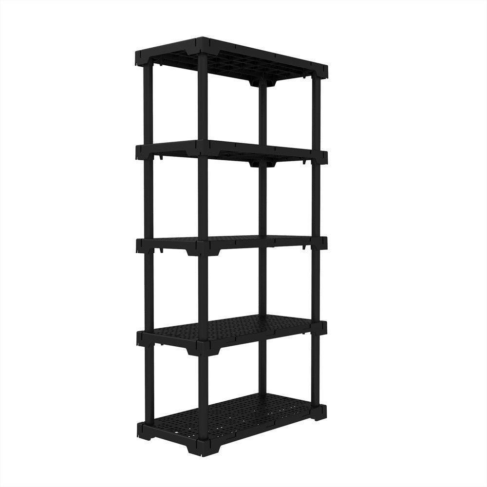 Estante Modular 5 Prateleiras 60 Kg Multiuso Preto Grifit - 1