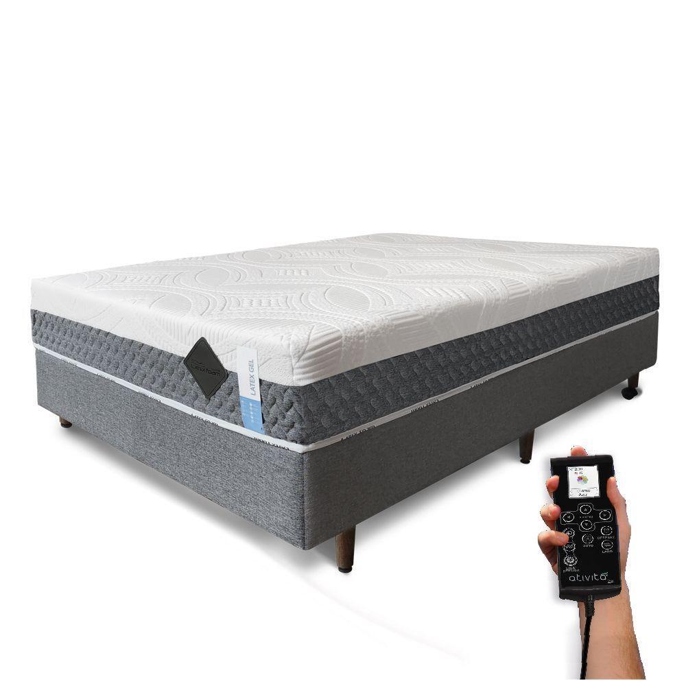 Colchão De Látex Cinza 20cm Box Solteiro King 96x203cm - 2