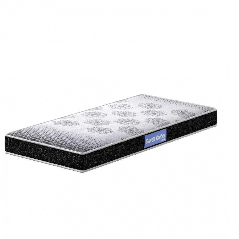 Colchão Solteiro Espuma D23 78x188x12cm Preto C/Branco - 1