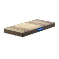 Colchão Solteiro Espuma 78x188x12cm Marrom C/Bege - 1