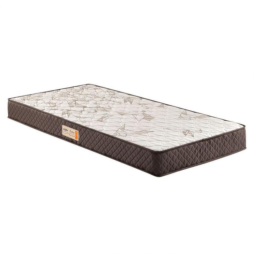 Colchão Ecoflex Ecoline D23 88x188x14cm Com Tecido Bordado Em Malha Floral - 1