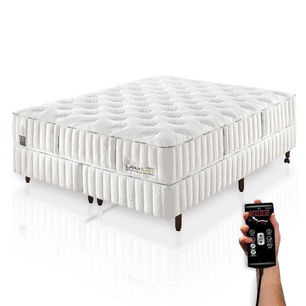 Colchão De Látex Médio Box E Kit Spa Solteiro King 96x203cm - 2