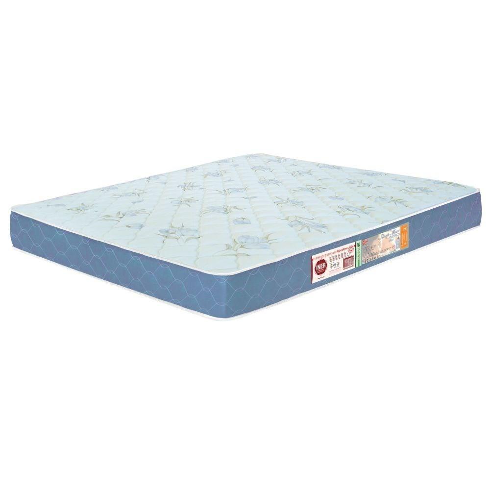 Colchão Casal Sleep Max Espuma D45 128X188X15Cm Branco/Azul - Castor - 1