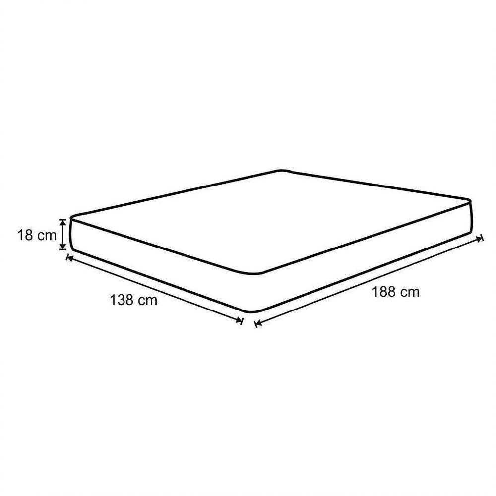 Colchão Casal Sleep Max Espuma D33 138x188x18cm Branco/verde - Castor - 2
