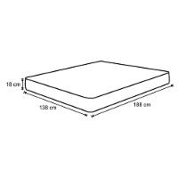 Colchão Casal Sleep Max Espuma D33 138x188x18cm Branco/verde - Castor - 2