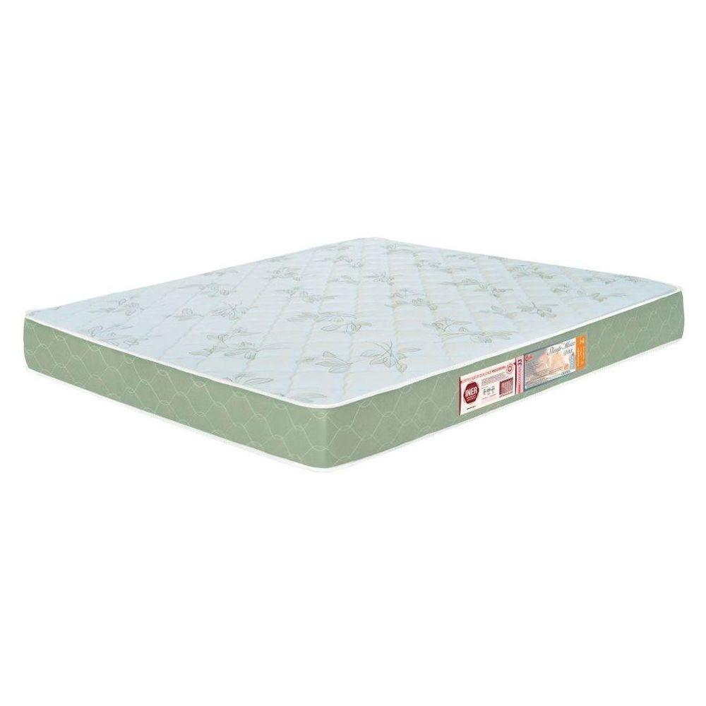 Colchão Casal Queen Sleep Max Espuma D33 158x198x15cm Branco/verde - Castor - 1