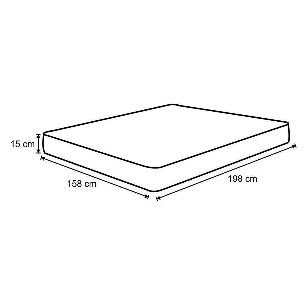 Colchão Casal Queen Sleep Max Espuma D33 158x198x15cm Branco/verde - Castor - 2