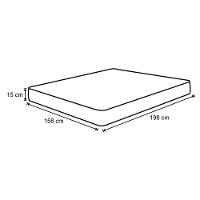 Colchão Casal Queen Sleep Max Espuma D33 158x198x15cm Branco/verde - Castor - 2