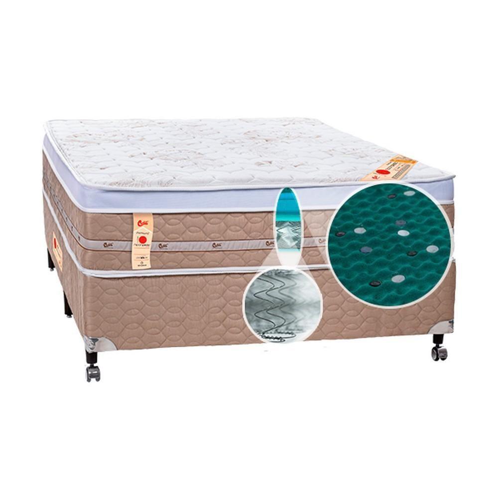 Cama Box + Colchão Castor Casal Premium Niponpedic One Face Tecnopedic 138x188x59cm - 4