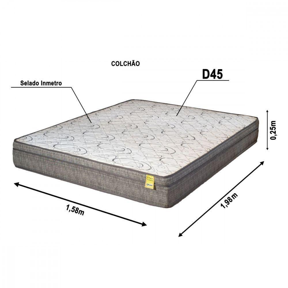 Colchão Queen De Espuma D-45 Dreemy Mega 158x198x25cm Cinza Com Branco Apolospuma Cinza Com Branco - 3