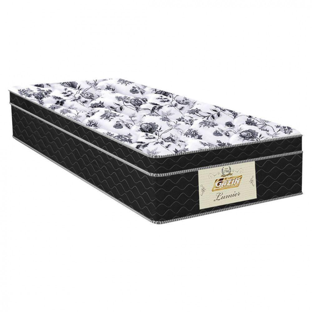 Colchão Solteiro Gazin Molas Bonnel Lumier 0,88x1,88x0,20 Preto - 1