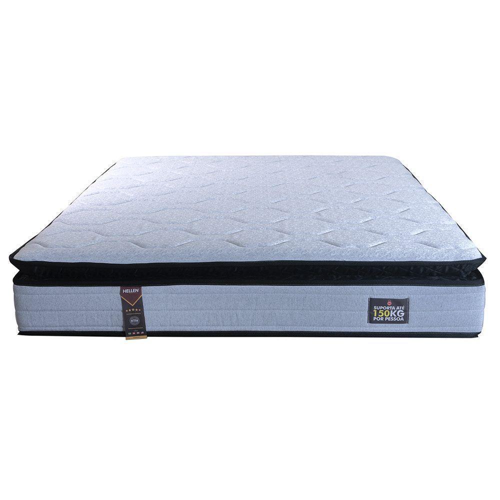 Colchão Queen Bem Mm Espuma D45 Eps 1,58x1,98x24 Hellen Preto Com Cinza - 6