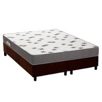 Cama Box King: Colchão Espuma D33 Ortobom Light Saúde + Base CRC Suede Brown(186x198) - 1