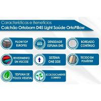 Cama Box King: Colchão Espuma D45 Ortobom Light Saúde Ortopilow + Base CRC Courano White(186x198) - 2
