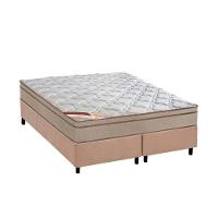 Cama Box King: Colchão Molas Castor Bonnel Revolution + Base CRC Suede Clean(193x203) - 1