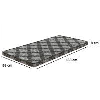 Colchão Colchonete Solteiro Iris D20 088x188x08 Cinza Estampado Prorelax Cinza - 3