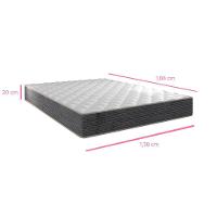 Colchão Casal Tokio Molas Ensacadas 138x188x20 Cinza Com Branco Portobel Cinza Com Branco - 2