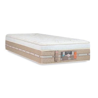 Colchão Molas Pocket System Silver Star Air One Face Solteiro Bege Colchões Castor