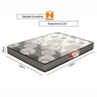 Colchao Viuva Topazio D23 Inmetro 128x188x12 Cinza Estampado Prorelax Cinza - 2