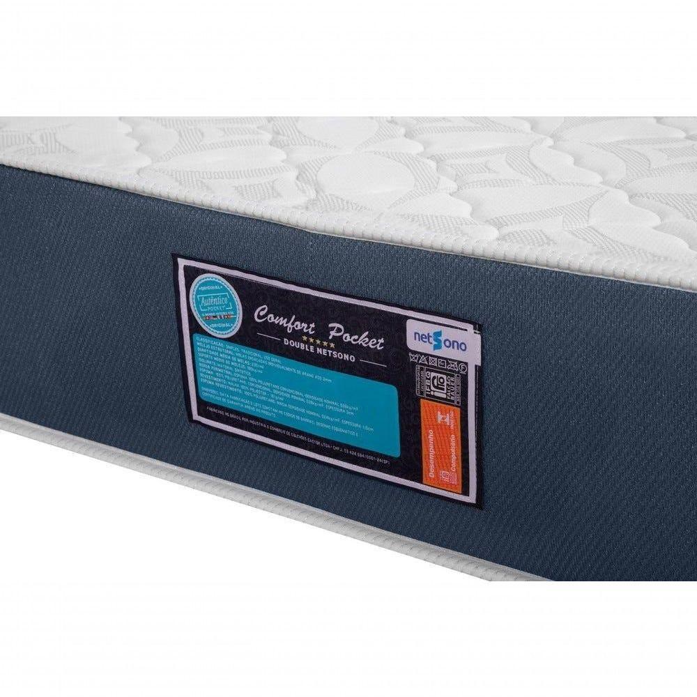 Colchão Netsono King Na Caixa Comfort Double Face Pocket 193x203x25cm - 4
