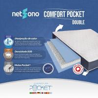 Colchão Netsono Queen Na Caixa Comfort Double Face Pocket 158x198x25cm - 5