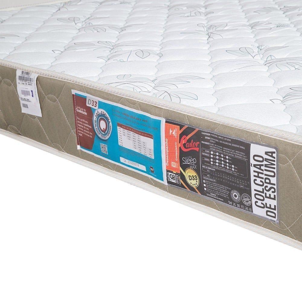 Colchão Castor Solteiro Sleep Max Double Face D33 88x188x18cm - 5