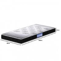 Colchão Solteiro Espuma D23 88x188x12cm Preto C/Branco - 2