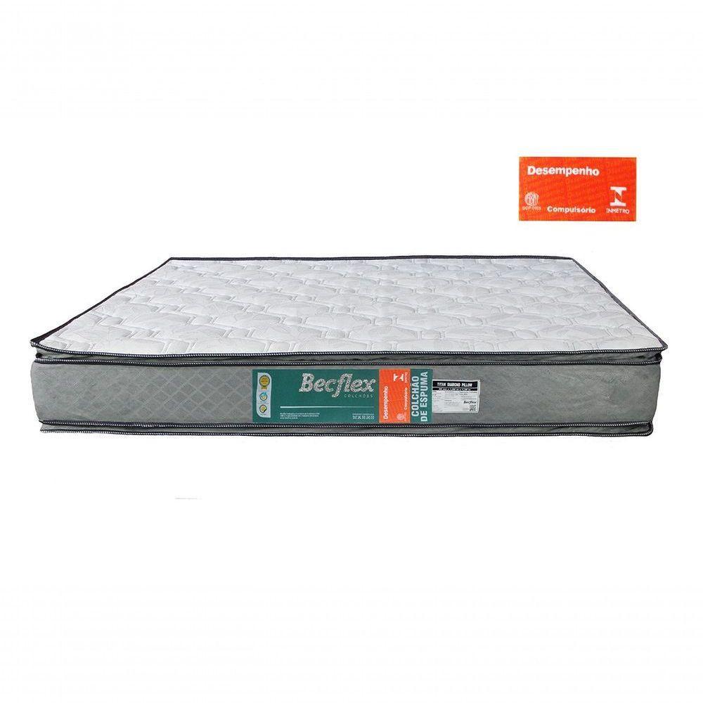Colchão Espuma Casal Becflex Titan Diamond Pillow D80 kg/m³ 26cm altura. Semi-ortopédico. 1,38 x 1,88 x 0,26. - 3