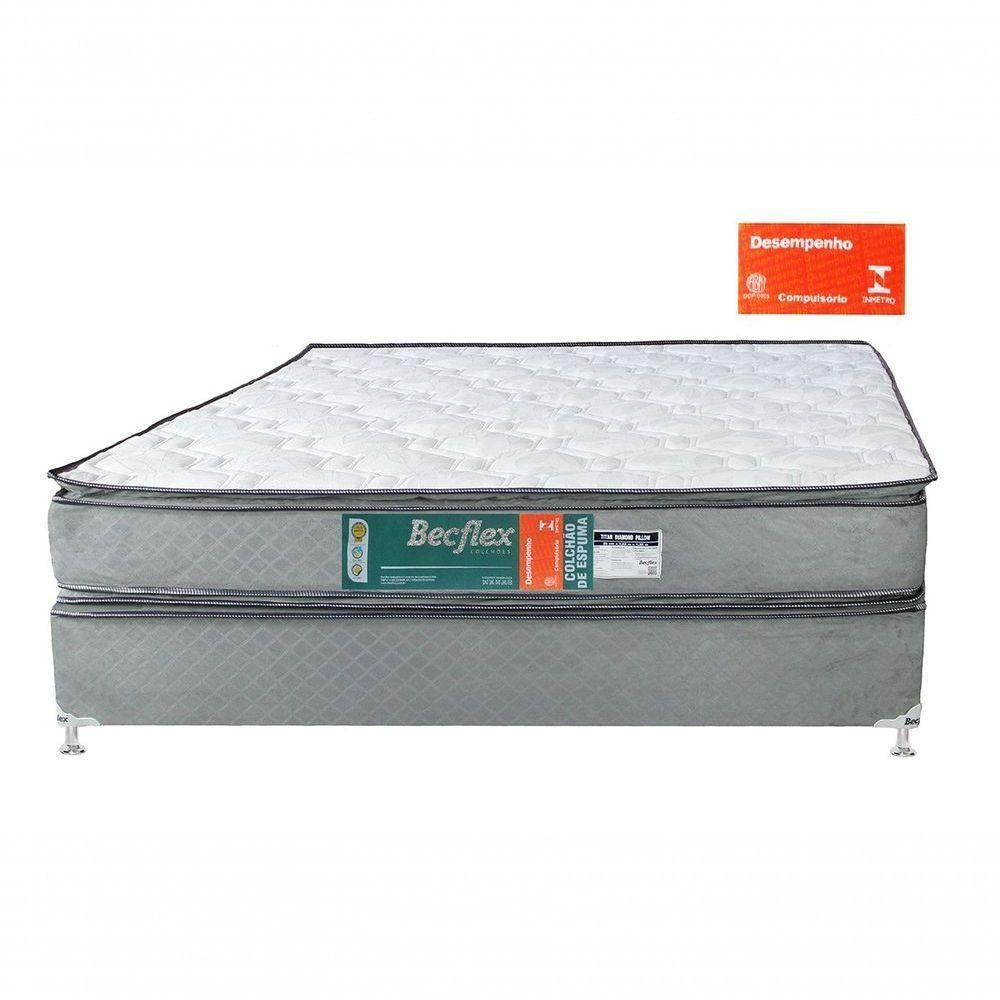 Colchão Espuma Casal Becflex Titan Diamond Pillow D80 kg/m³ 26cm altura. Semi-ortopédico. 1,38 x 1,88 x 0,26. - 4
