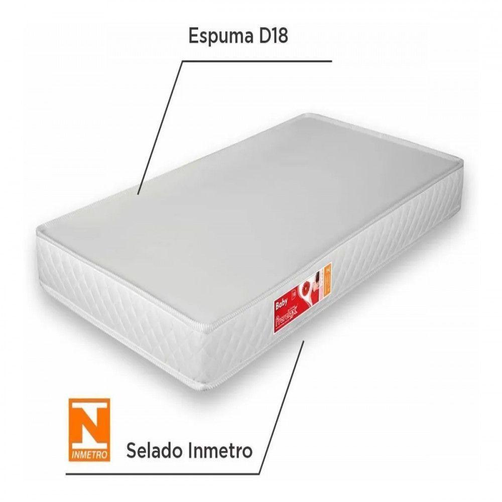 Colchão De Berço Baby Espuma D18 70x130x12 Branco Branco - 3