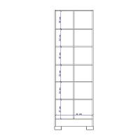 Armário Utilitário Solteiro 2 Portas Espelho Branco Carraro - 3