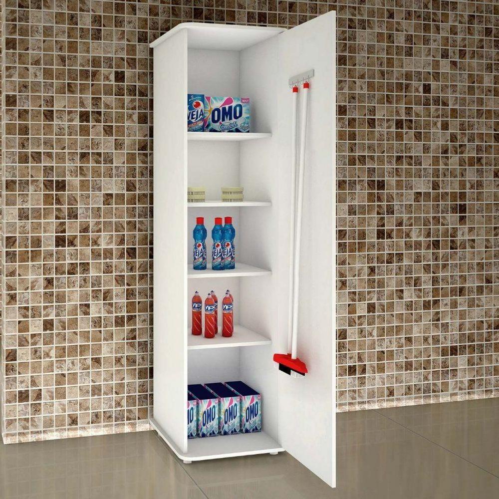 Armário Multiuso 1 Porta Jasmim Kaiki Móveis Branco - 5