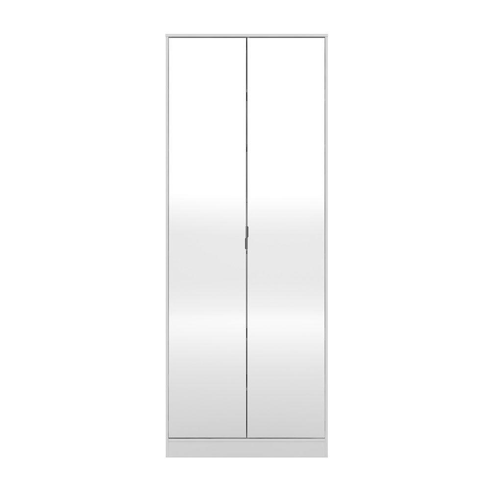 Armário Multiuso Sapateira 2 Portas C/Espelho Grife Branco - 5