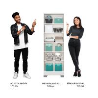 Armário Utilitário Organizador 2 Portas Espelho Branco - 5