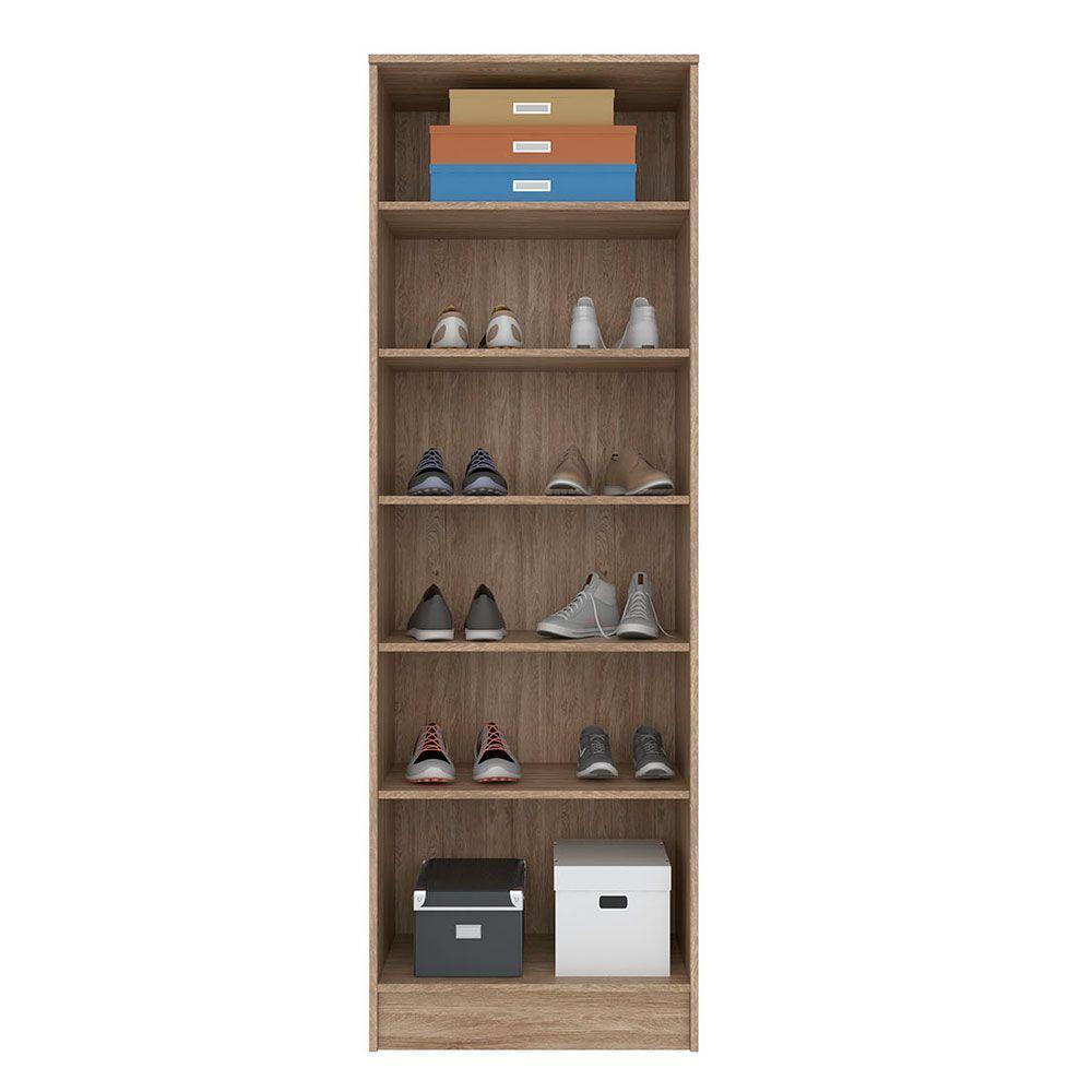 Armário Multiuso Sapateira 2 Portas Golden Nogal Vanilla - 4