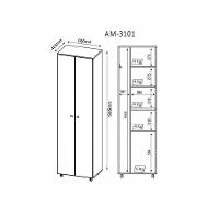 Armário Multiuso com Rodízios Branco Tecno Mobili - 2