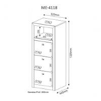 Armário Arquivo Para Escritório Me4118 Mdp Amendoa - 2