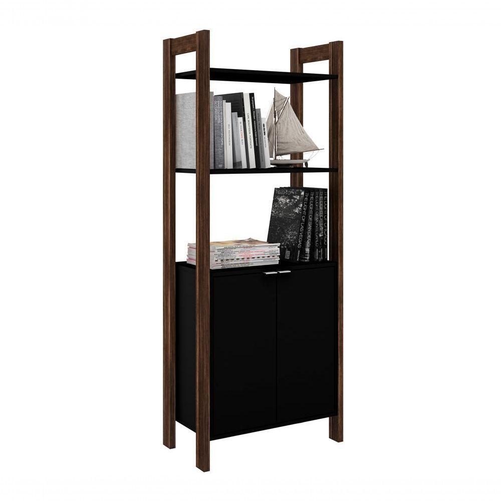 Armario 02 Portas Multiuso Az1009 Nogal Preto - 1