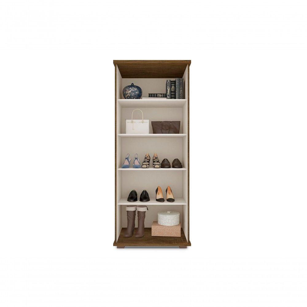 Armario Multiuso Com Espelho Quarto Casal Cor Malbec - 3