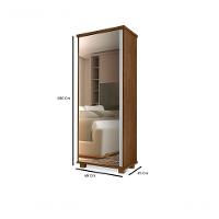 Armario Multiuso Com Espelho Quarto Casal Cor Malbec - 2