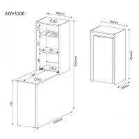 Armário Multiuso de Parede Branco Tecno Mobili - 13