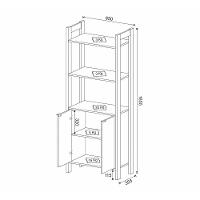 Armario 02 Portas Multiuso Az1009 Branco Nogal - 2