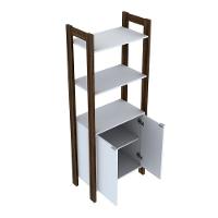 Armario 02 Portas Multiuso Az1009 Branco Nogal - 5